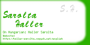 sarolta haller business card